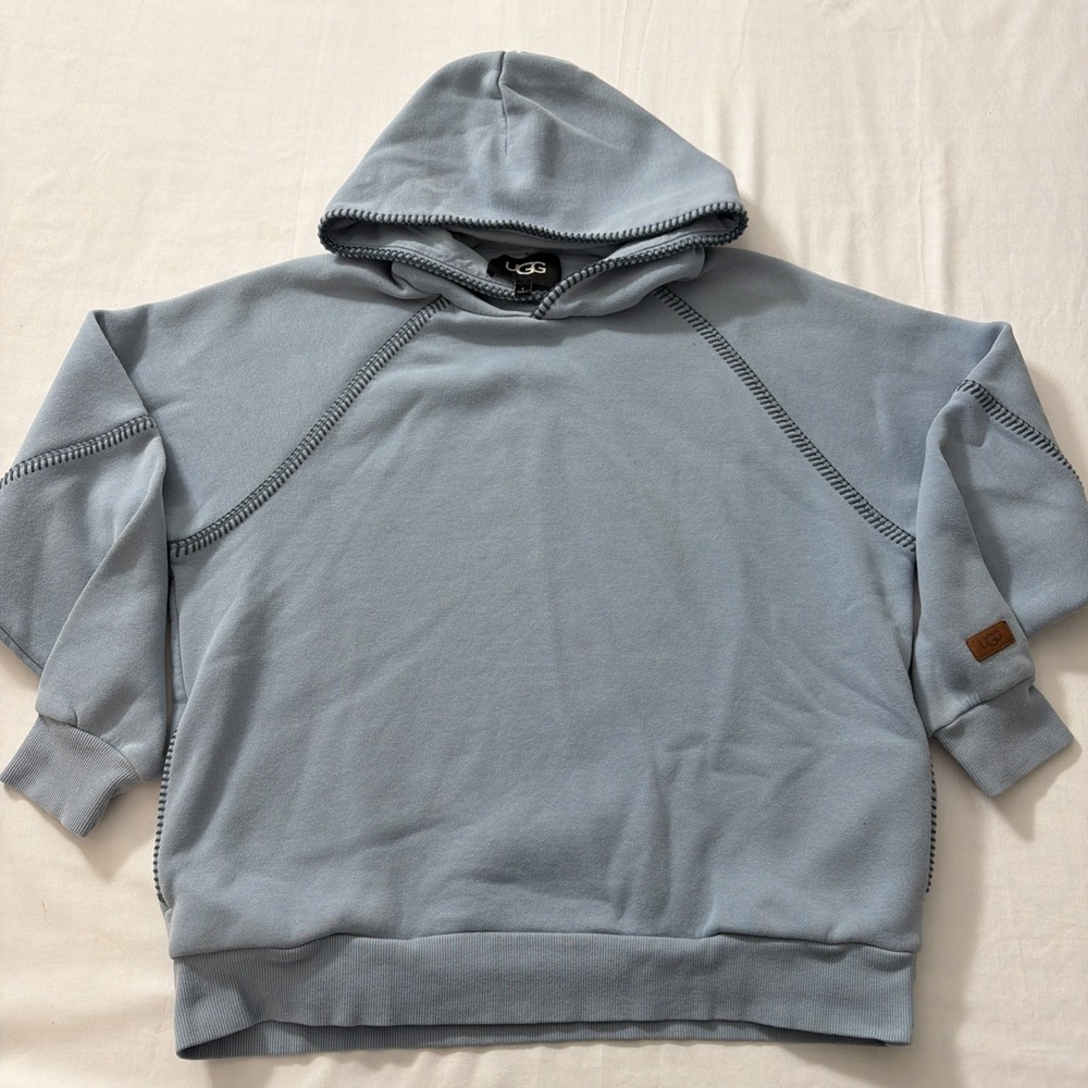 Men's Uggs Hoodie Size Small Baggy Blue Casual Gently Worn Sweat Shirt Pull Over